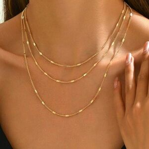 gold layered necklace